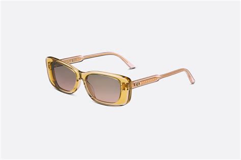 DiorHighlight S2I Lunettes de soleil rectangulaires jaune et rose 